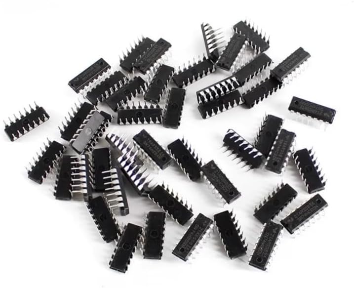 48pcs 6 Values Integrated Circuit chip Assortment Kit 74LS02 74LS00 Low Power Schottky Logic IC Single Precision Timer by DIY